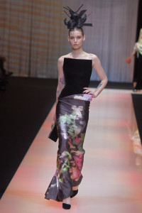 A Prive look from Armani's 40th Anniversary retrospective show.