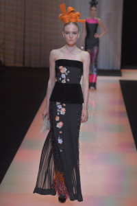 A Prive look from Armani's 40th Anniversary retrospective show.