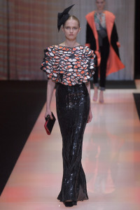 A Prive look from Armani's 40th Anniversary retrospective show.