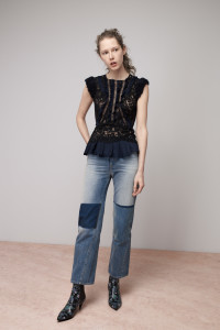 Rebecca Taylor Lace Shirt and Denim Pant